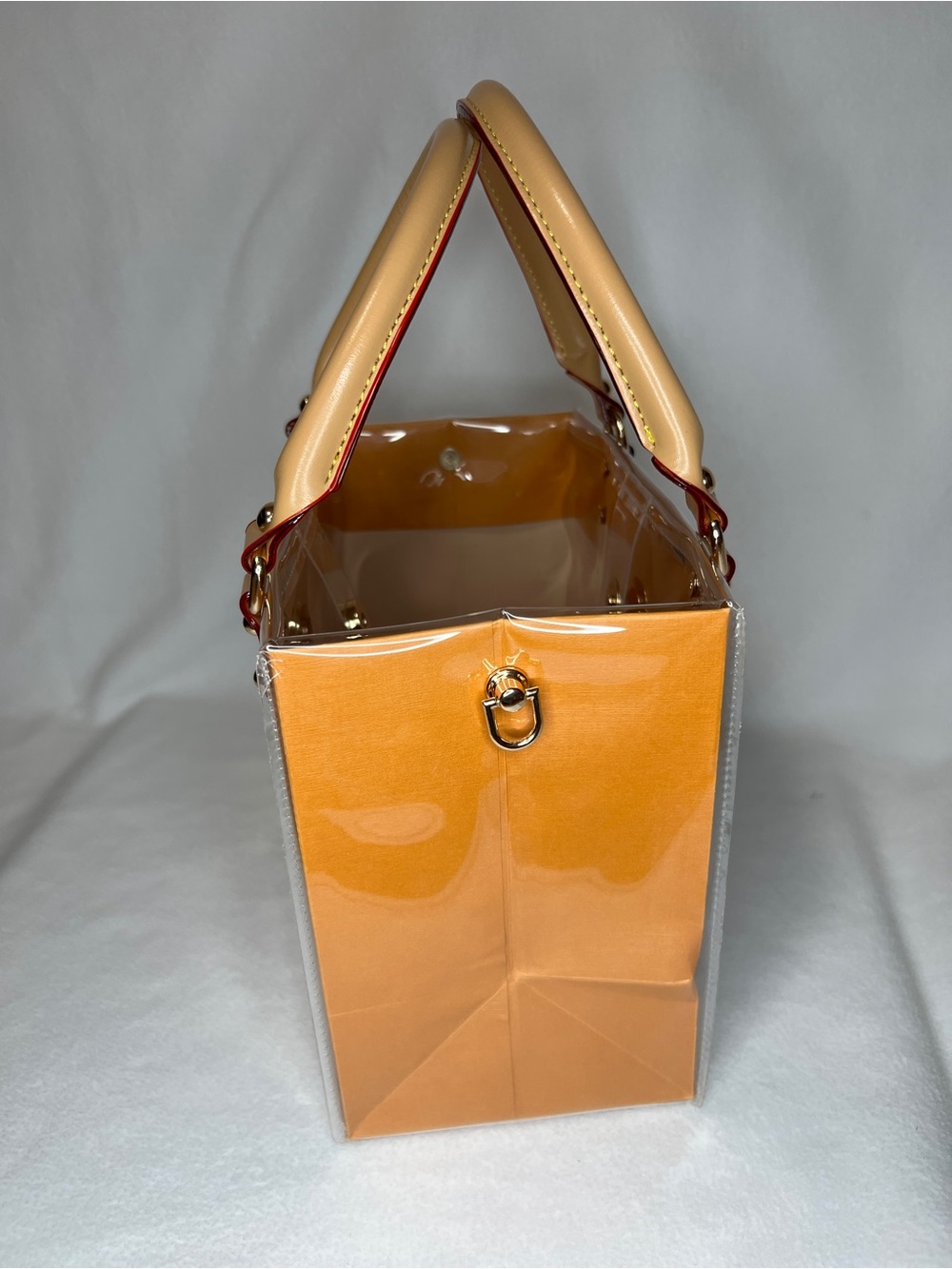 Upcycled Authentic Louis Vuitton shopper bag tote encased in PVC top handles - Picture 4 of 10